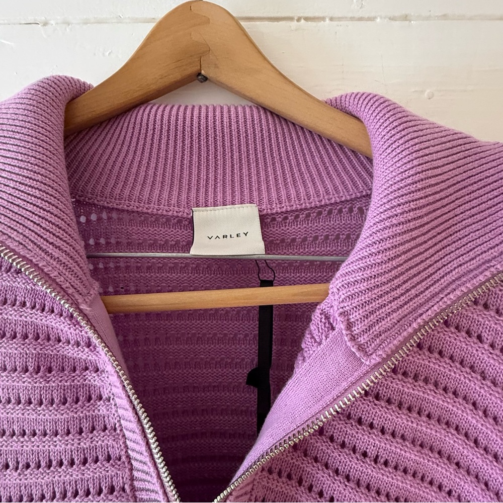 Varley Tara pointelle half zip knit pullover NWT size small - Picture 5 of 8